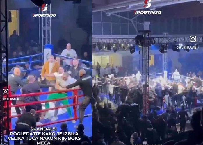 Масов бой на гала вечер в Сърбия, след като грък победи сърбин