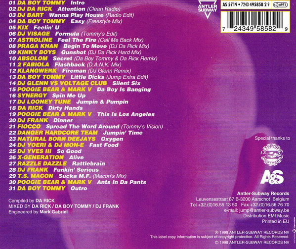 24/03/2023 - Various – Jump 98 (CD, Mixed)(Antler-Subway – AS 5719)  1998 R-196158-1602151962-8434