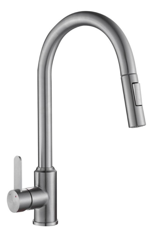 Grifería De Cocina Ultragrif Gourmet Steel Ugh203S03 Monocomando