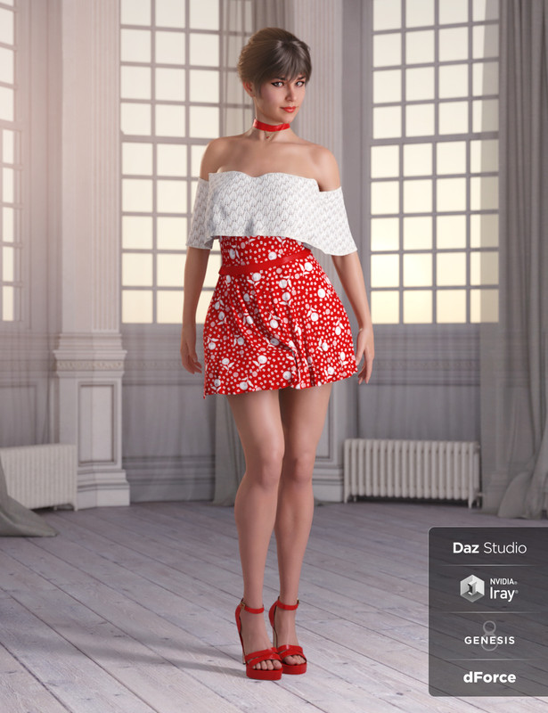 dForce Candy Kisses Outfit for Genesis 8 Female(s) dForce Candy Kisses Outfit for Genesis 8 Female(s)