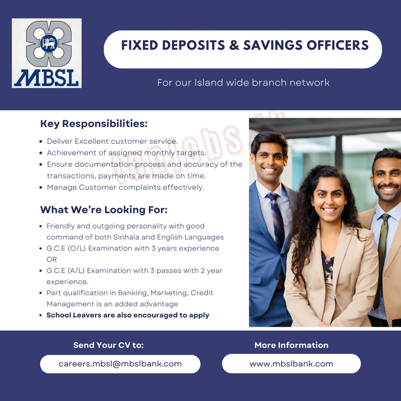 MBSL Banking Careers