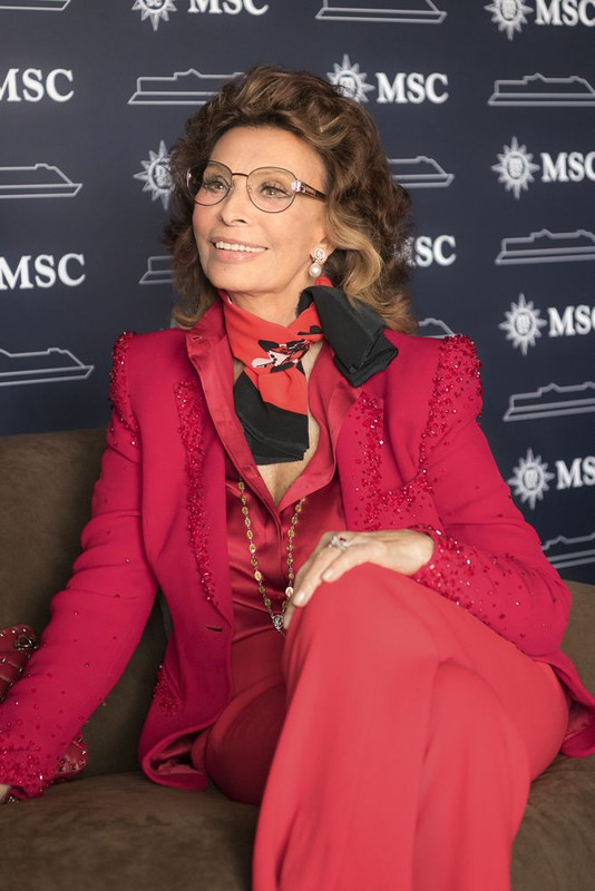 Sophia Loren serving as Godmother for MSC Seaside in Miami Credit Ivan Sarfatti