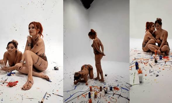 Bella Thorne & Abella Danger Naked Painting Tease Onlyfans