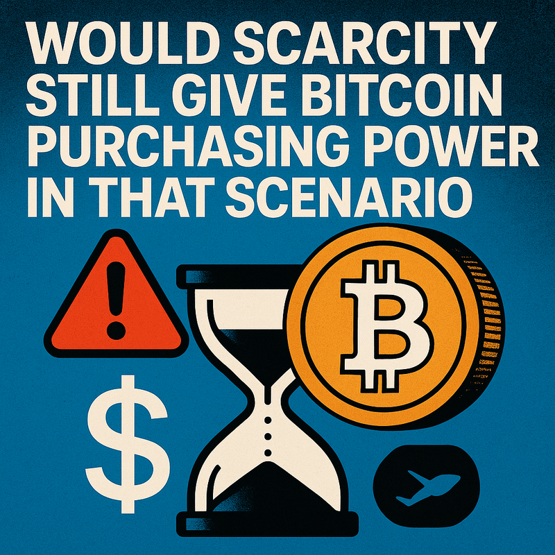 Would scarcity still give bitcoin purchasing power in that scenario
