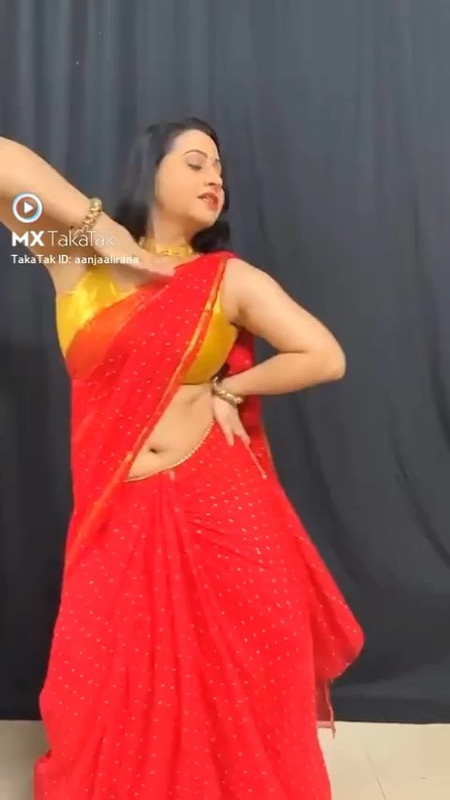 anjali rana sexy navel and boobs in red saree.mp4_snapshot_00.24.000