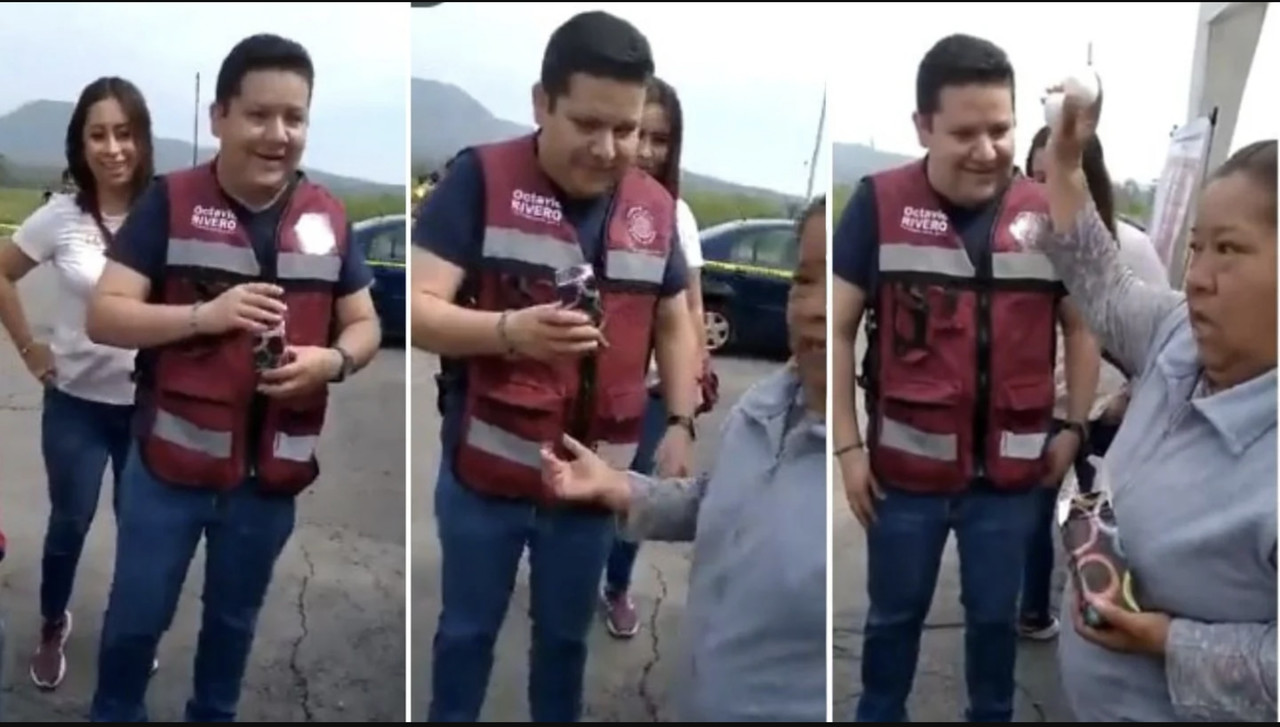 En Tláhuac regalan dos huevos a diputado de Morena,