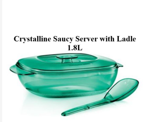 Tupperware Crystalline Saucy Server with Ladle (1.8L)