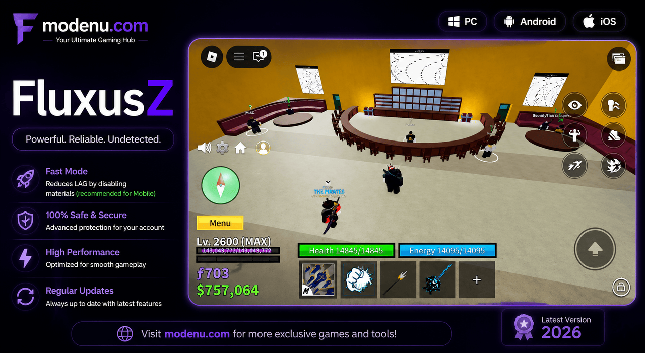 Fluxus Executor Roblox script hub interface