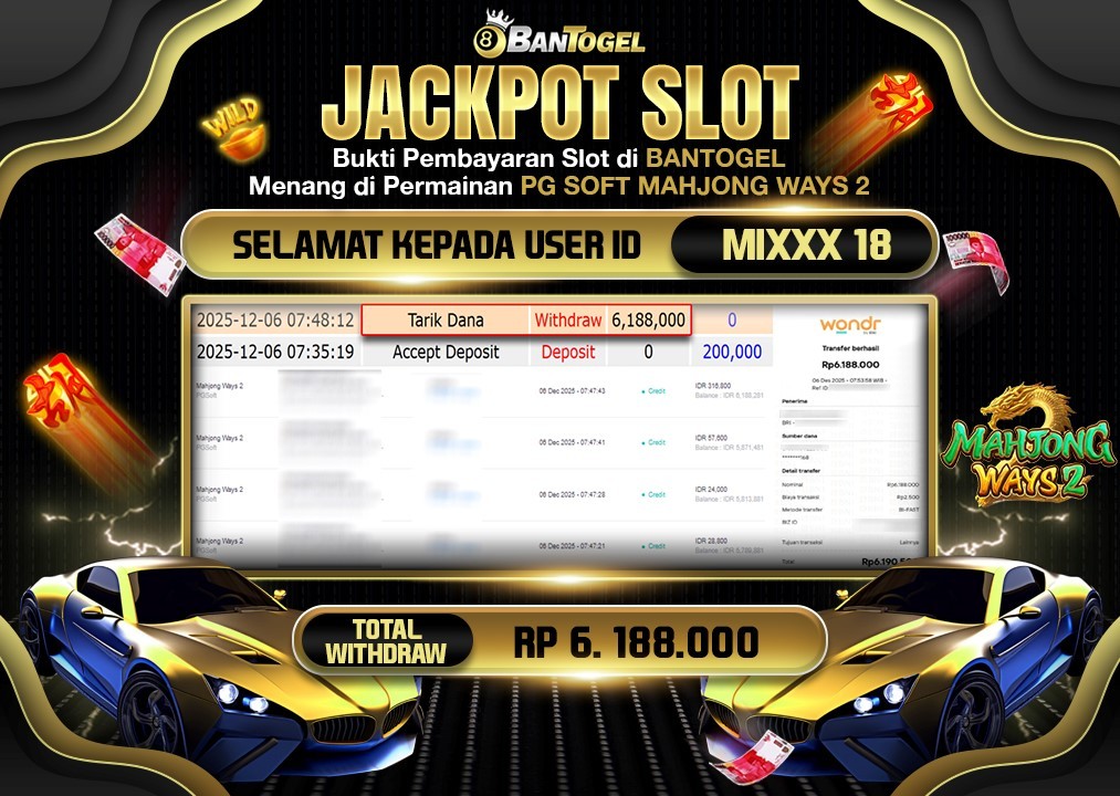 BUKTI JACKPOT LUNAS BANTOGEL