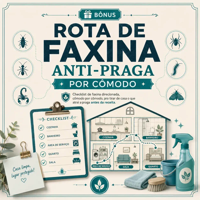 Mockup do Bônus 6 · Rota de Faxina Anti-Praga