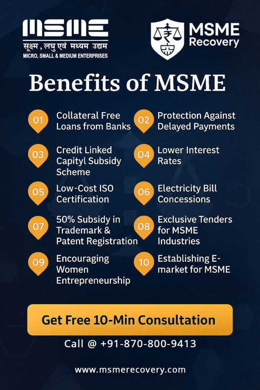 Benefits of MSME banner