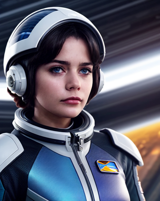 00035-375210161-2059-A woman in a futuristic space uniform, against the background of the spaceport,