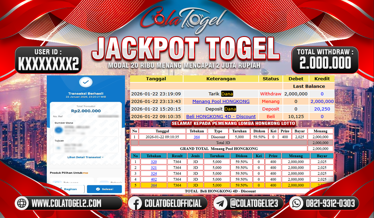 JACKPOT HONGKONG LOTTO!!