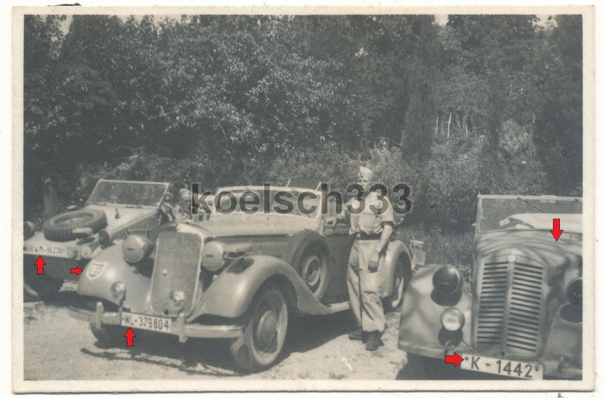 Foto PKW´s VW Kübelwagen WM Mercedes Benz Beute 