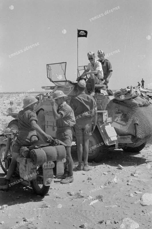 Le blindé Sd.Kfz-222 d'un commandant d'unité de l'Aufklärungsgruppe 33 (Aufkl.Abt-33).
