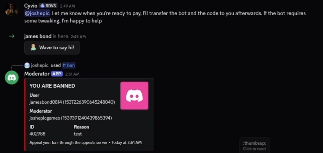 Proof Victim Completed Deal