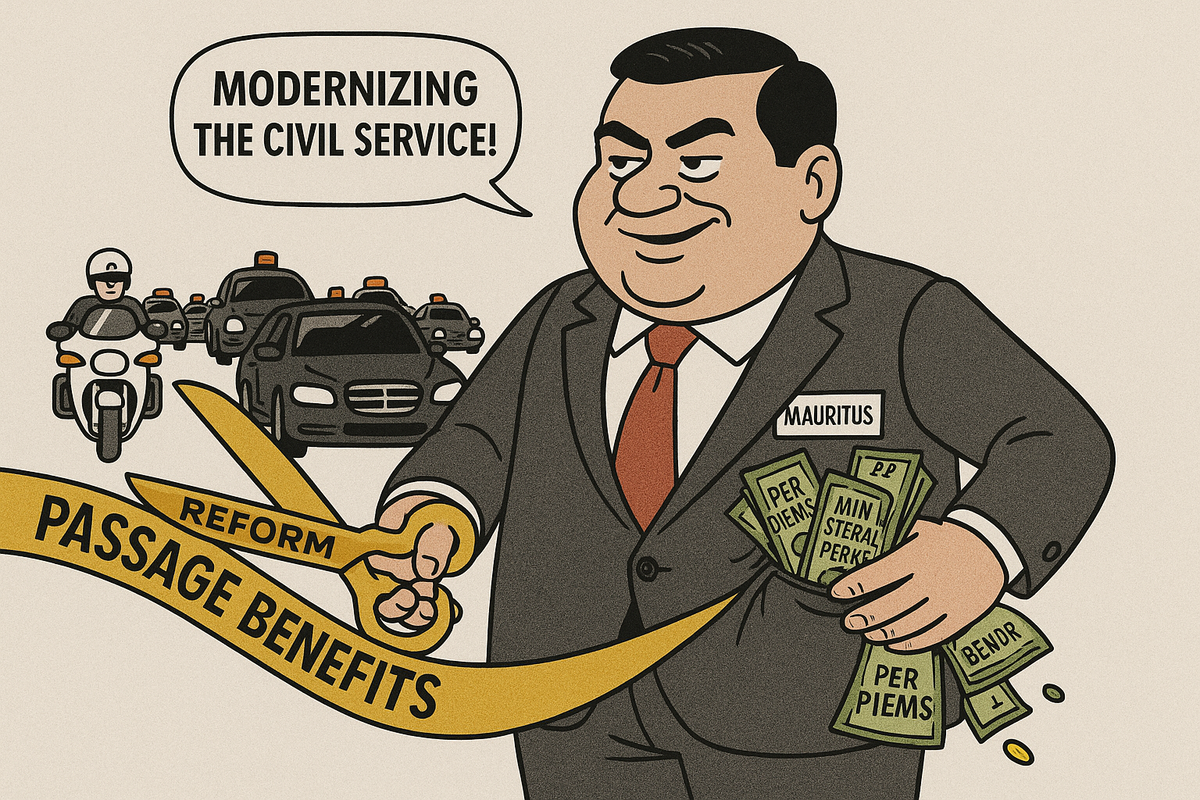 Political cartoon about government hypocrisy
