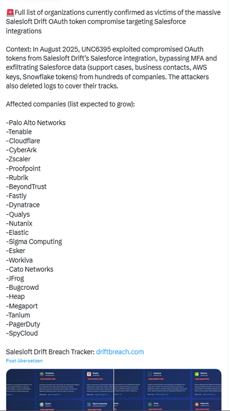 Salesloft-Drift-Opfer