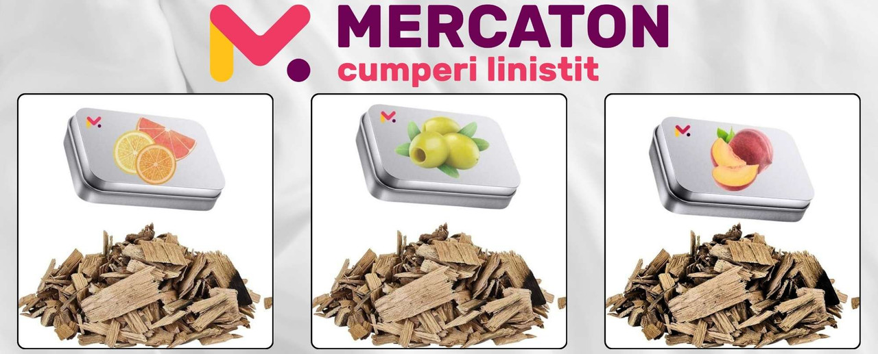 Set 3 Cutiute Mercaton cu Aschii pentru Afumare