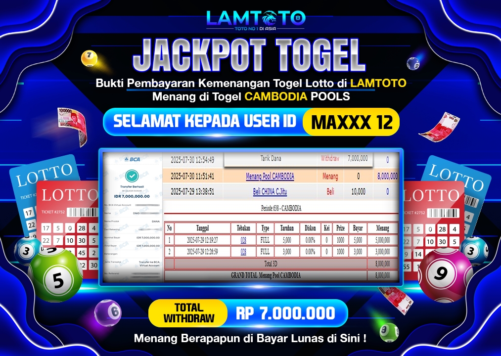 BUKTI JACKPOT LUNAS LAMTOTO