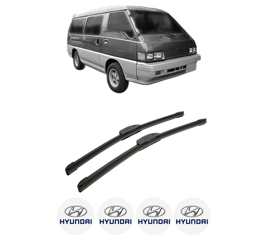 Set stergatoare auto HYUNDAI GRACE Bus din 1998-2001, pentru parbriz auto, 2 bucati, Bosch Aerotwin Retrofit, din cauciuc siliconat rezistent, 4 Stickere Auto HYUNDAI