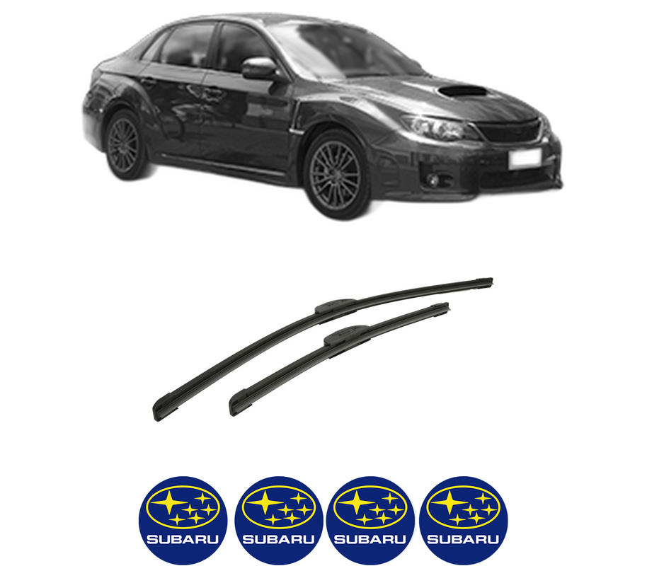 Set stergatoare auto SUBARU WRX Saloon (GJ) din 2014, pentru parbriz auto, 2 bucati, Bosch Aerotwin Retrofit, din cauciuc siliconat rezistent, 4 Stickere Auto SUBARU