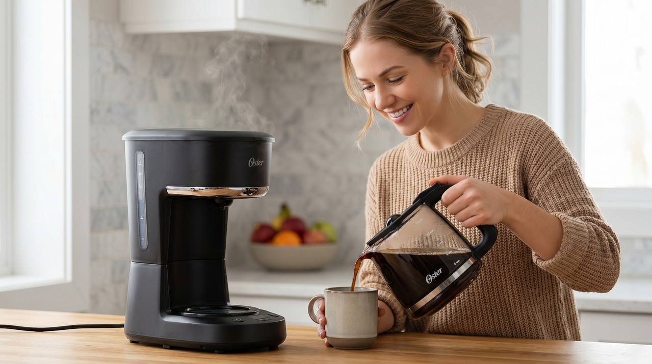 Cafetera de Goteo Oster M/BVSTDCP121B Negra de 12 Tazas