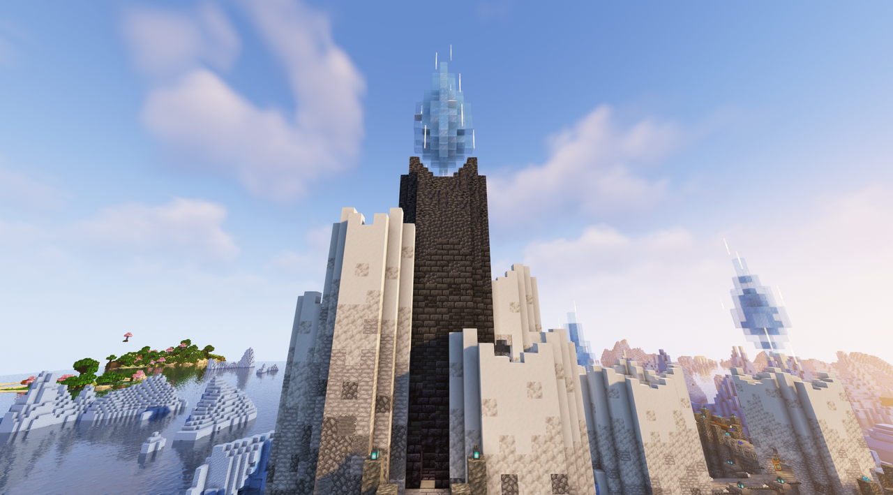 Floating Arctic Fortress (with creation Prozess) Minecraft Map