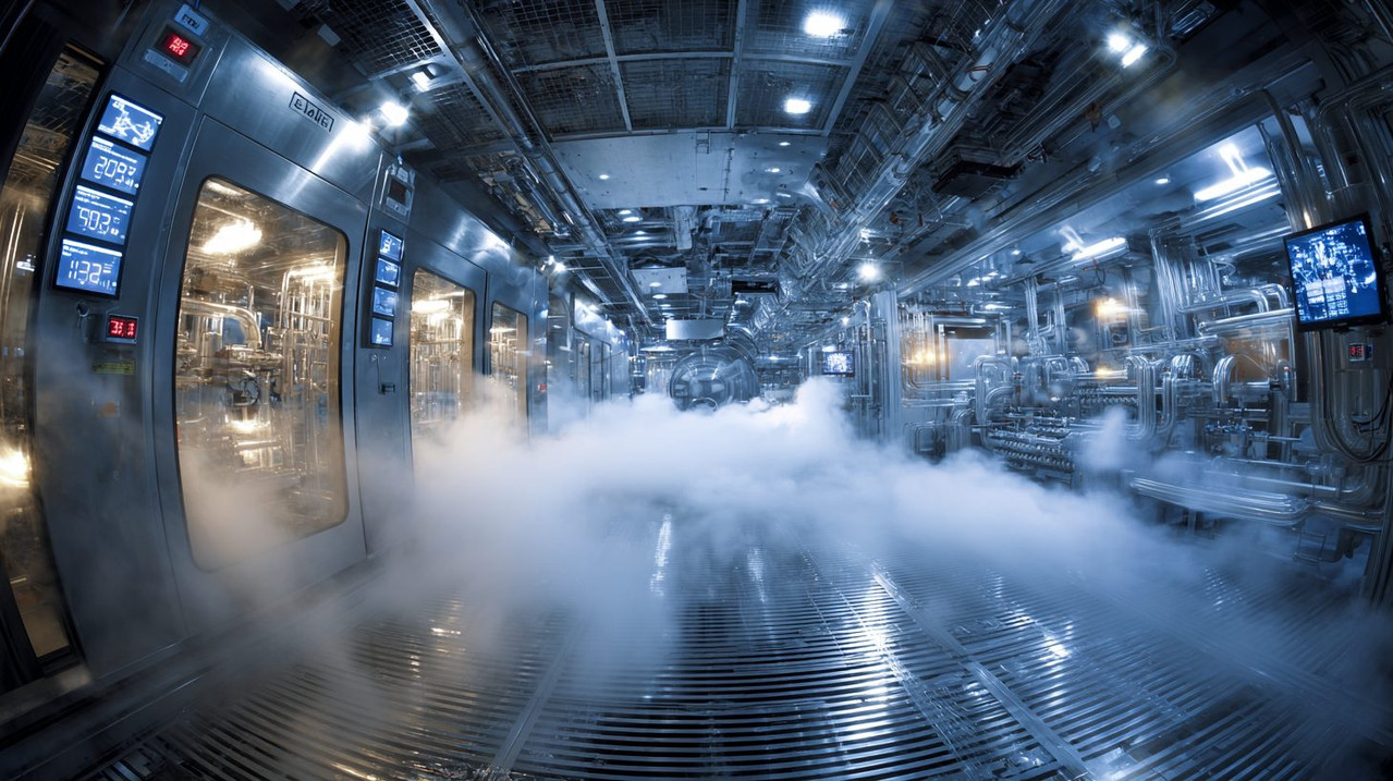 Система охлаждения для МРТ-аппарата в работе