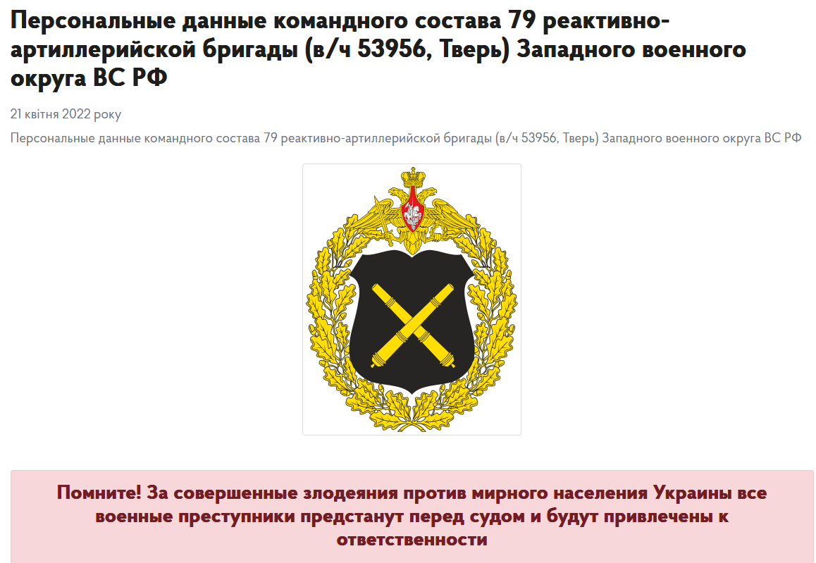 Список нацистов из Твери, которые совершают преступления против украинцев