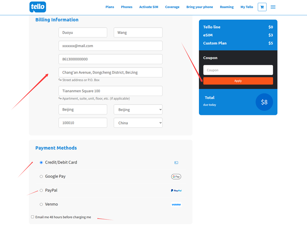 账单地址 账单地址