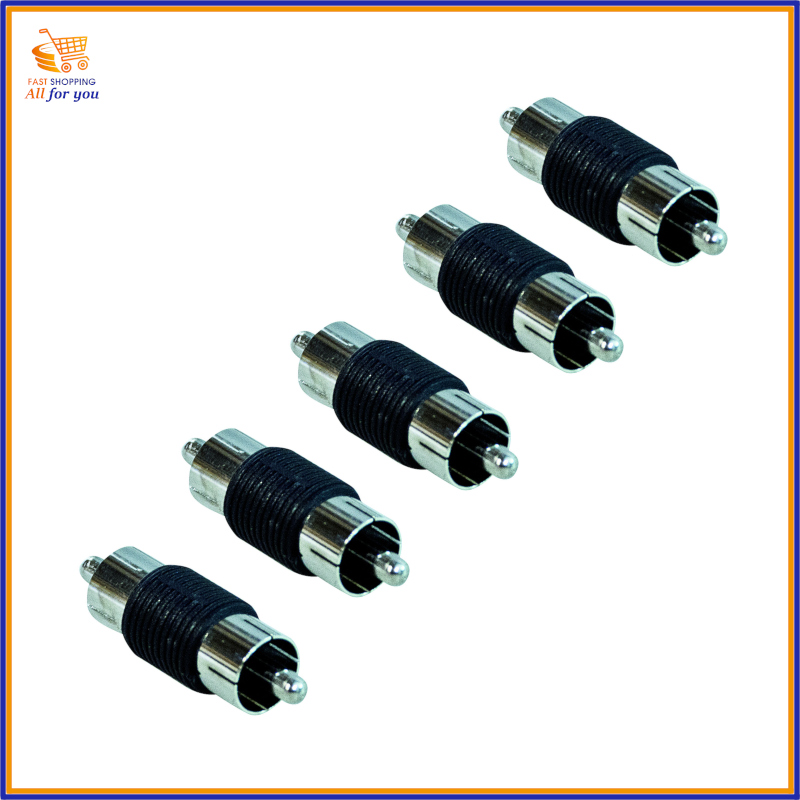 5pz Adattatore da Spina RCA a Spina RCA