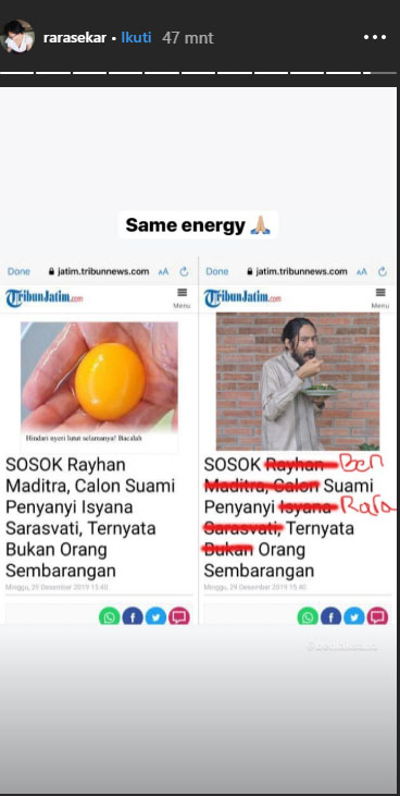 Postingan Rara Sekar
