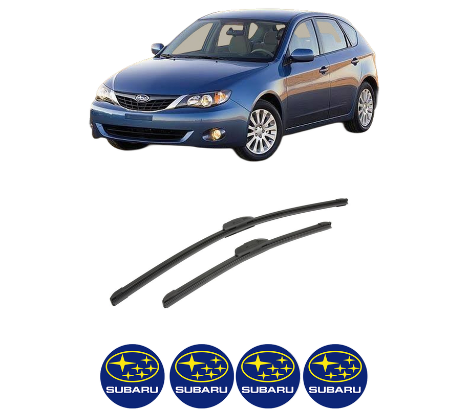 Set stergatoare auto SUBARU IMPREZA Hatchback (GR, GH, G3) din 2007-2013, pentru parbriz auto, 2 bucati, Bosch Aerotwin Retrofit, din cauciuc siliconat rezistent, 4 Stickere Auto SUBARU