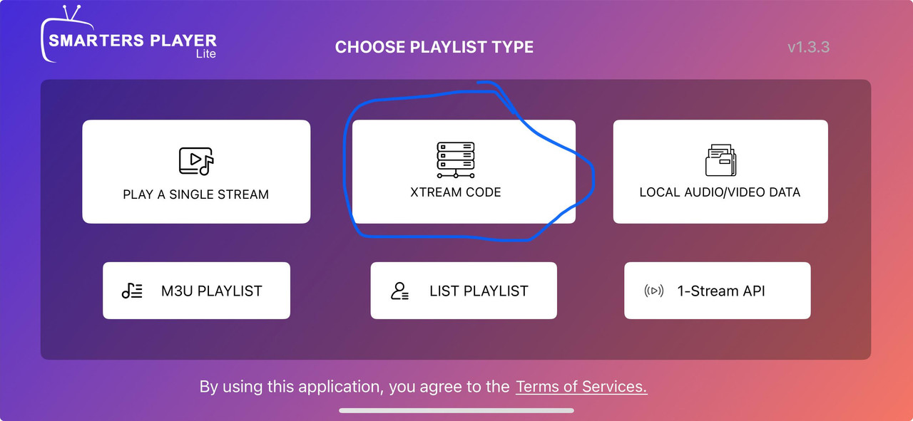 اختيار Xtream Codes API