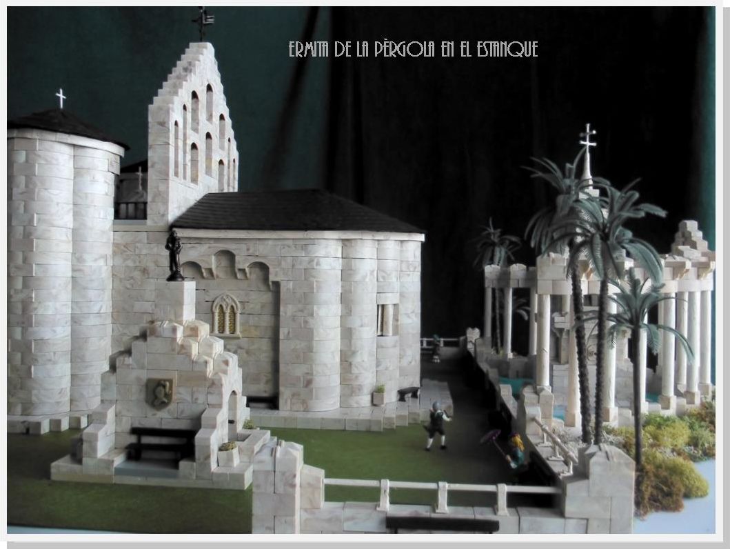 Ermita de la pergola en el estanque