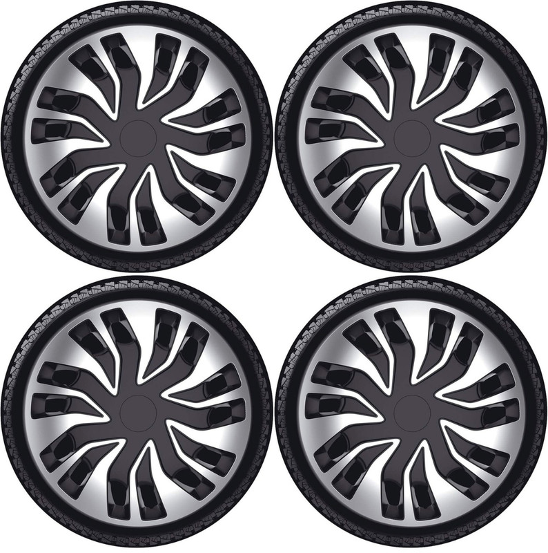 Radkappen Radzierblenden 15 Zoll schwarz & silber schnell 4er Set - Bild 1 von 6