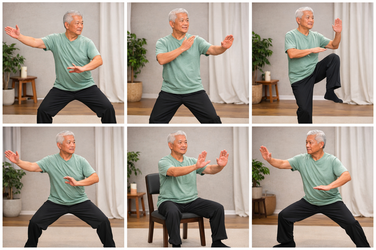 Tai Chi movements demonstration (male)