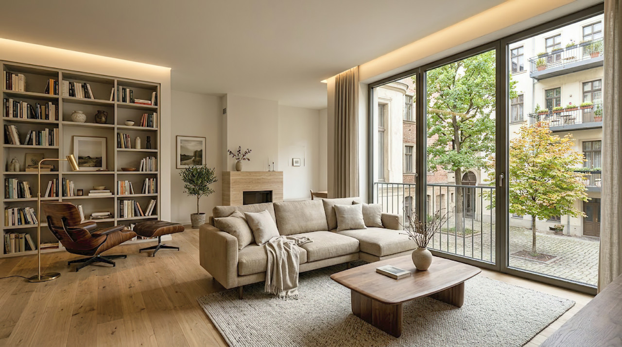 Exklusiver Erstbezug Wohnzimmer Josefsplatz 1 Baden