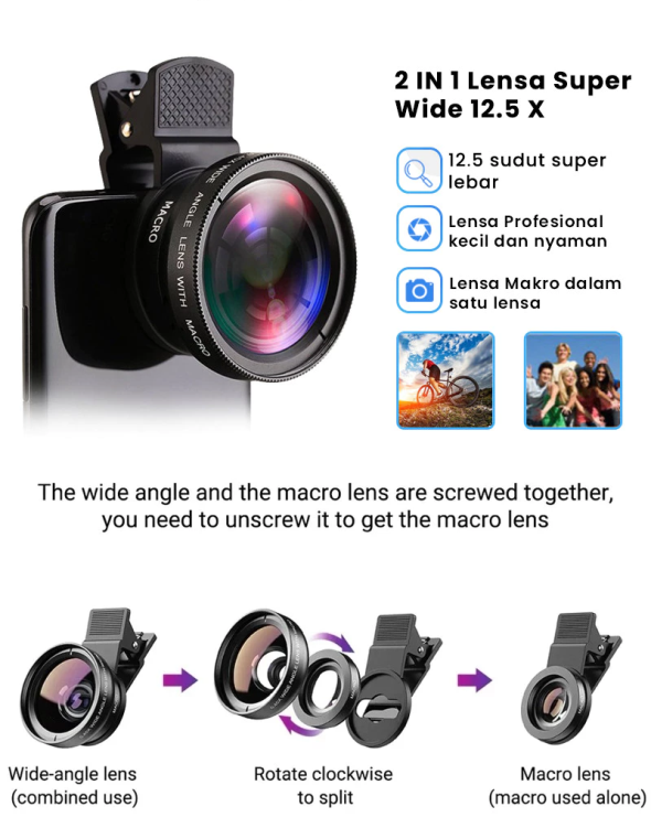 Lens 2 in 1 Wide Angle & Macro