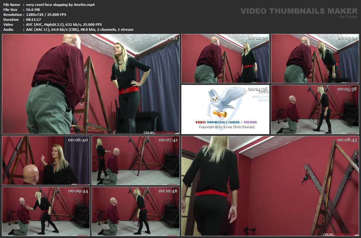 very cruel face slapping by Anette.mp4