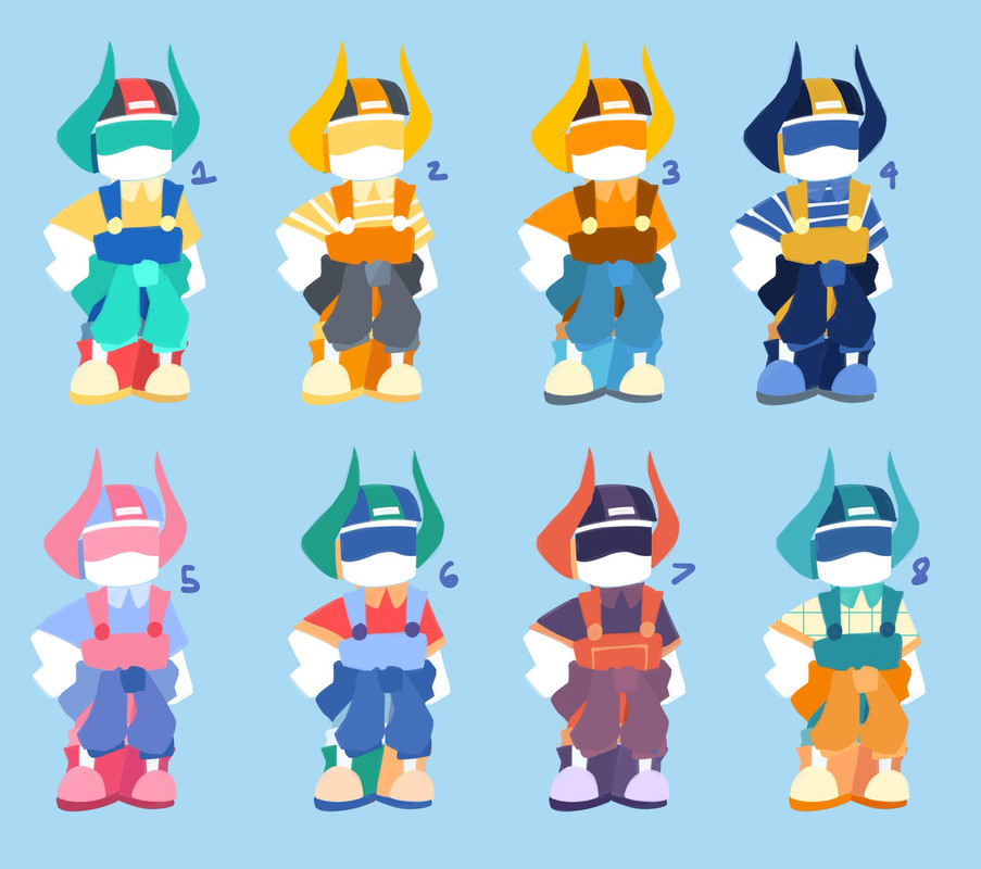 different color pallets