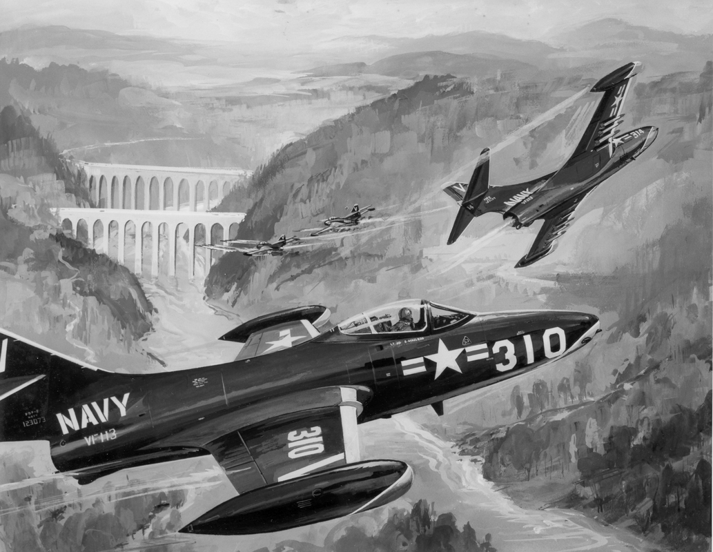 grum 997 F9F-2 Korea, C. Kavafes paint, bridges