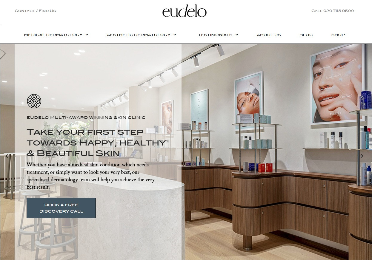 Eudelo dermatology clinic interior london.