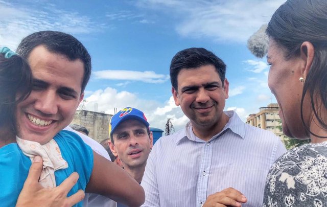 Carlos Ocariz junto a Juan Guaidó y Capriles Carlos Ocariz