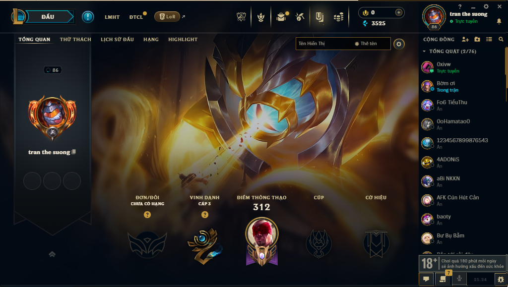 Acc LMHT # - Không Khung