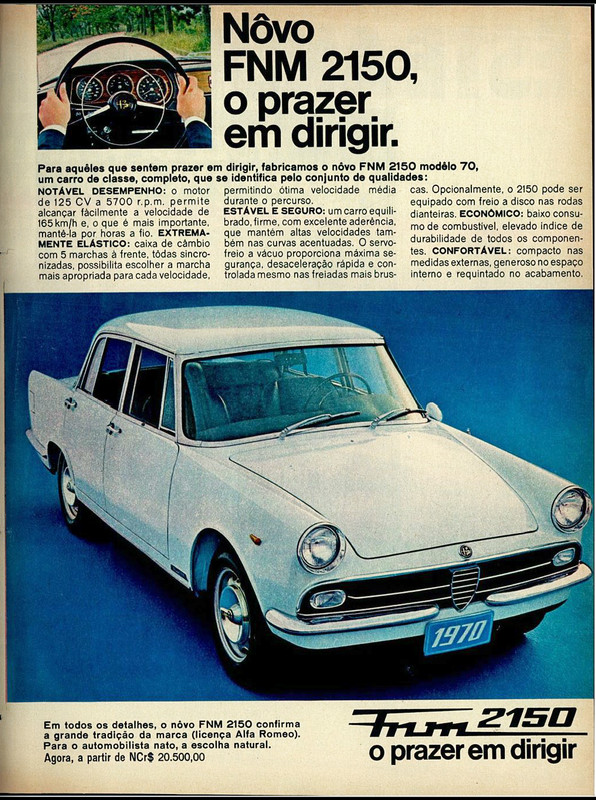 Anúncio FNM - fevereiro 1970