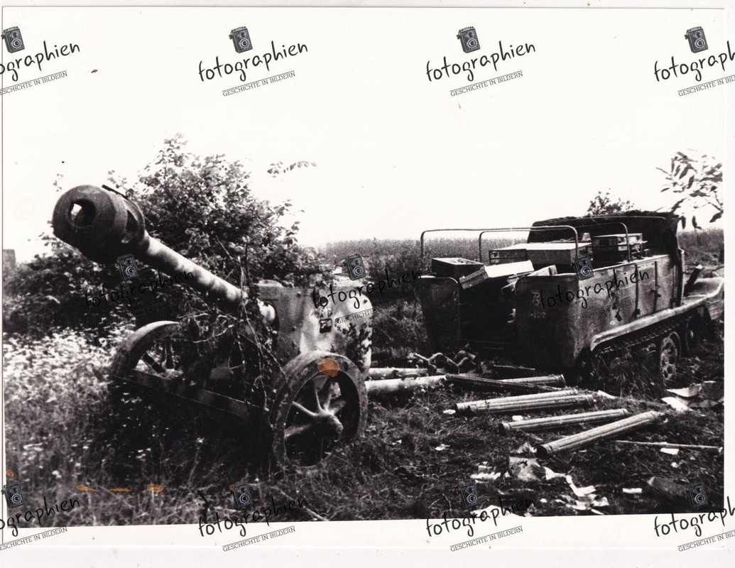 orginal Foto 2 Weltkrieg Deutschland Pak Geschutz Ostfront Endkampf 1945