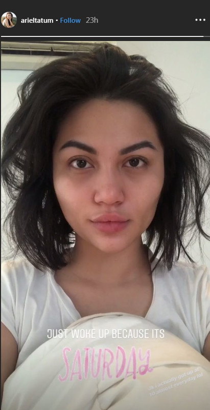 Ariel Tatum bangun tidur