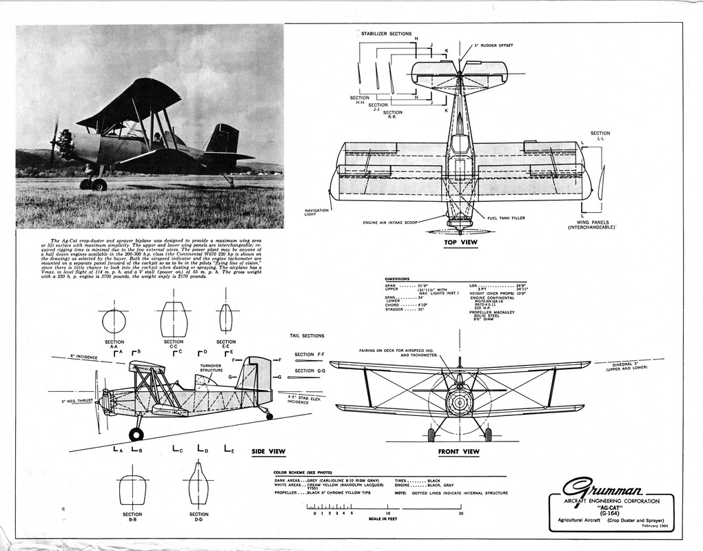 Grumman Ag-Cat G-164 3V